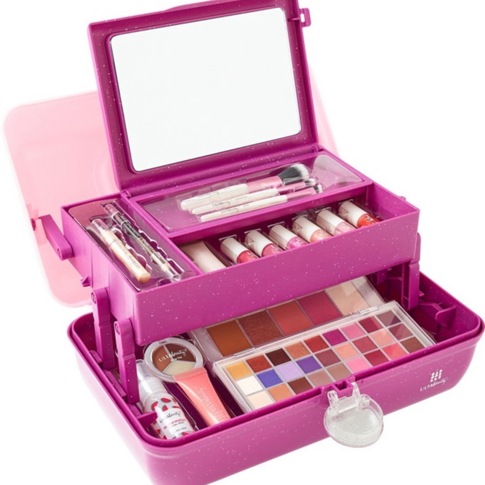Ulta Beauty Box Caboodles Edition Pink Purple Sparkles Make Up Storage Case